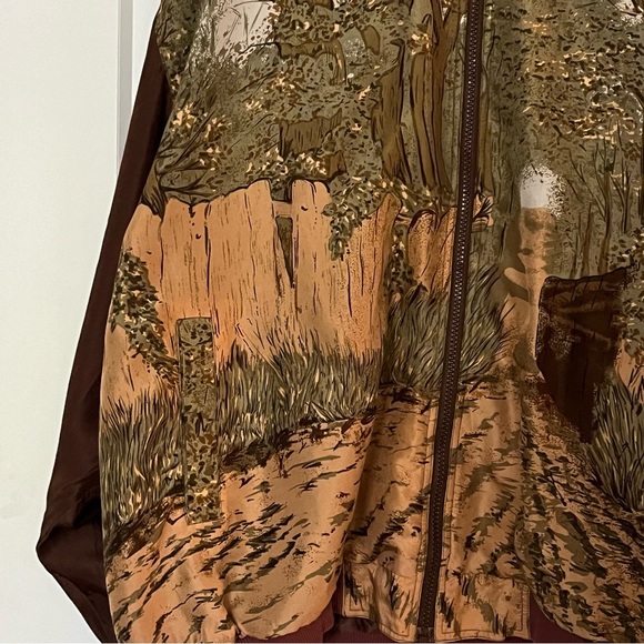 Vintage Unisex 100% Silk 90s Y2K Equestrian Print Bomber Jacket - Picture 8 of 9